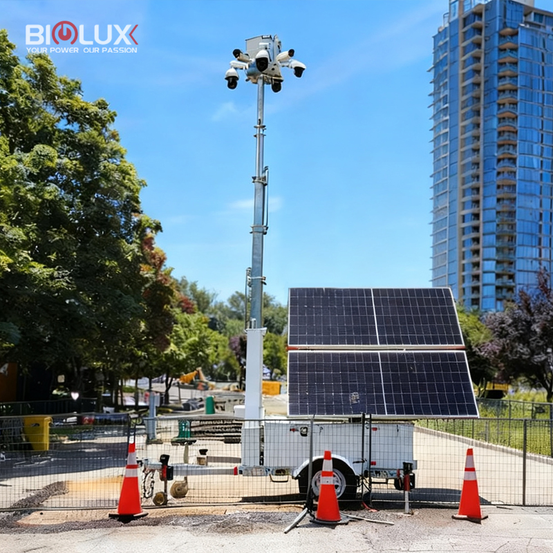 Sistema de CFTV solar off-grid galvanizado a quente para local de mineração