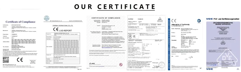 Certificações do produto