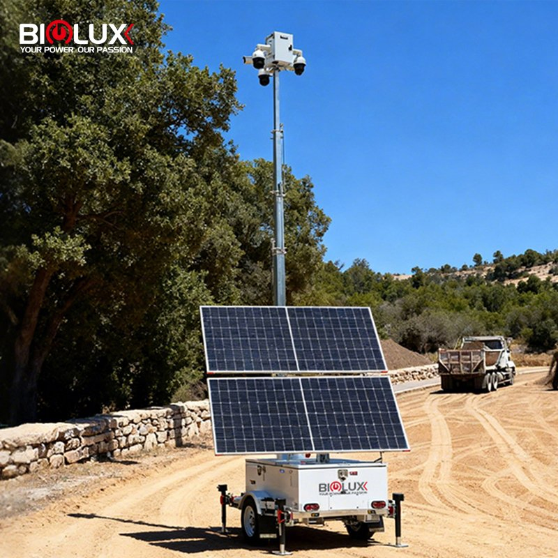 Sistema de CFTV solar off-grid galvanizado a quente para local de mineração