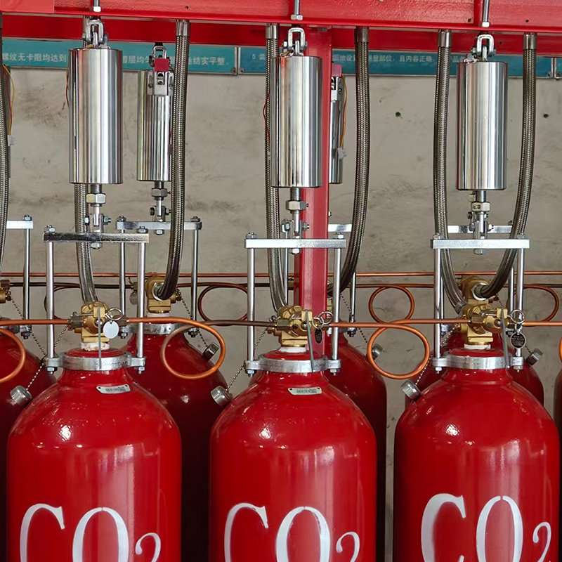Sistema de Supressão de Incêndio Industrial CO2 com Painel de Alarme de Incêndio e Equipamentos de Segurança
