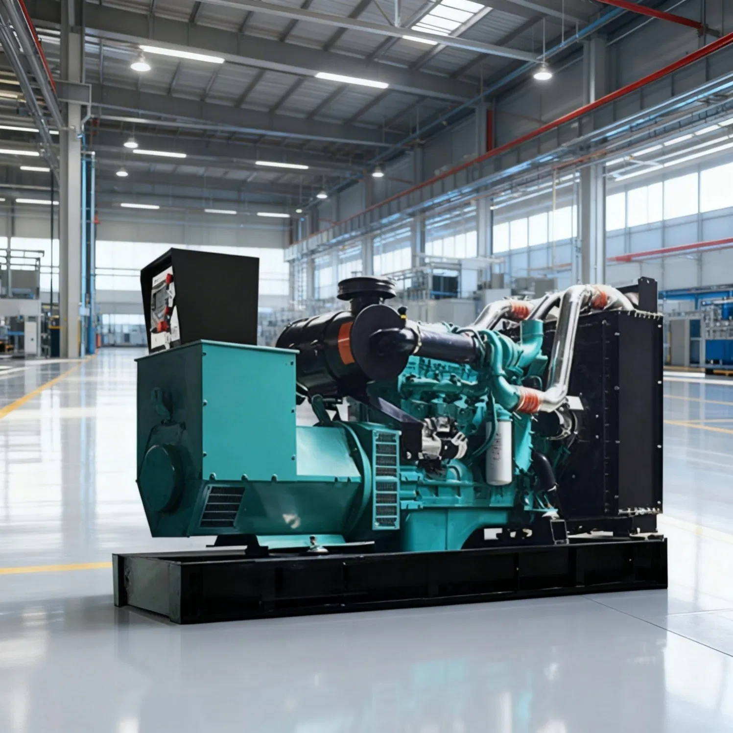 Gerador Verde Não Enclausurado com Sistema de Armazenamento de Energia Recuperada, Filtro Prefiltro de Adsorção de Odor, Alta Capacidade de Torque de Partida e Proteção Abrangente contra Arcos Elétricos