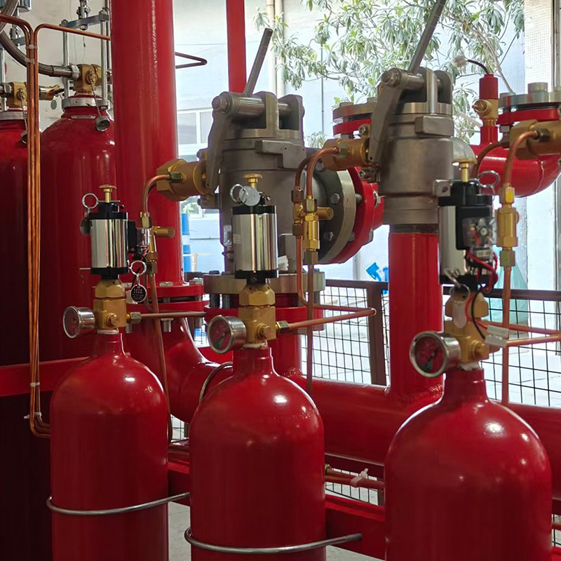 Sistema de Supressão de Incêndio Industrial CO2 com Detector de Fumaça