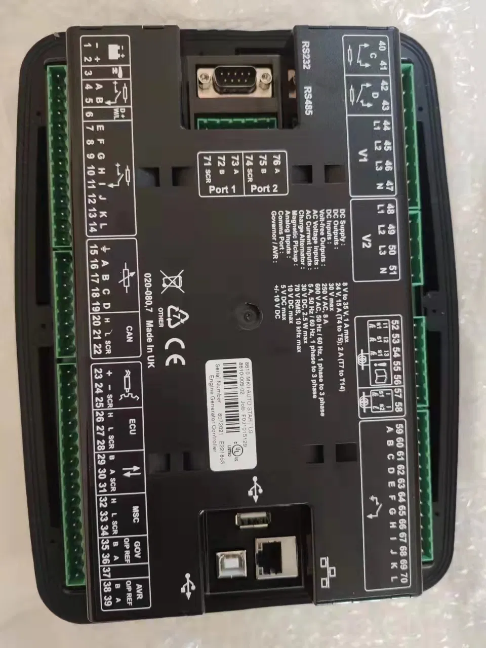 Sistema de Controle Original Deep Sea Electronics Dse8610 Mkii
