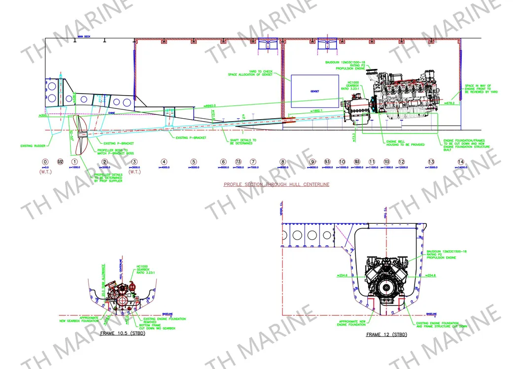 Desenho Técnico do Sistema de Propulsão Marinha