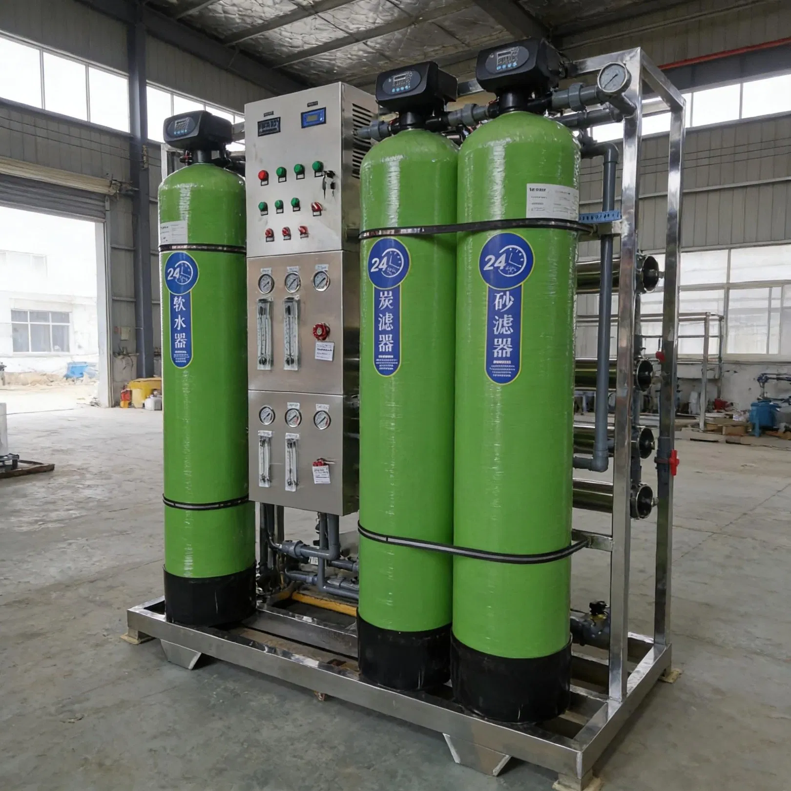 Sistema de Filtração de Água por Osmose Reversa Totalmente Automático para Linha de Garrafas de Água Pura Municipal