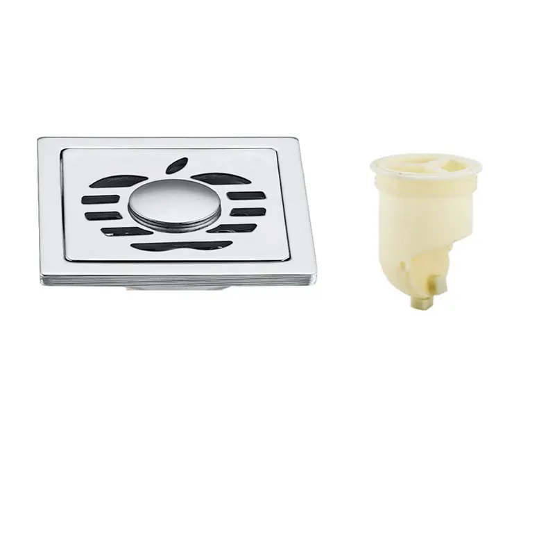 China Stainless steel square apple bathroom deodorant copper core floor drain Manufacturer, Factories
