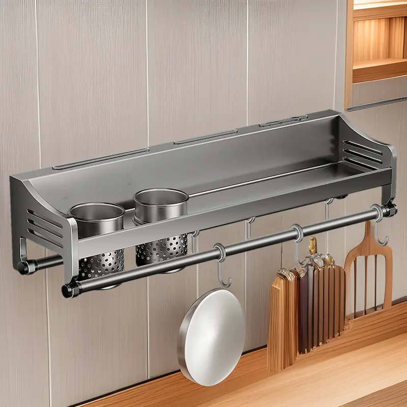 China Kitchen storage rack - stainless steel wall-mounted storage shelf Manufacturers, Factory