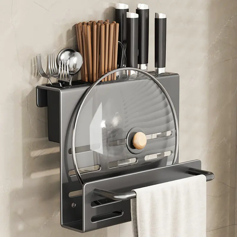 Wholesale Multifunctional Kitchen Wall Storage Rack Knife Stand Storage Rack Manufacturers, Factory