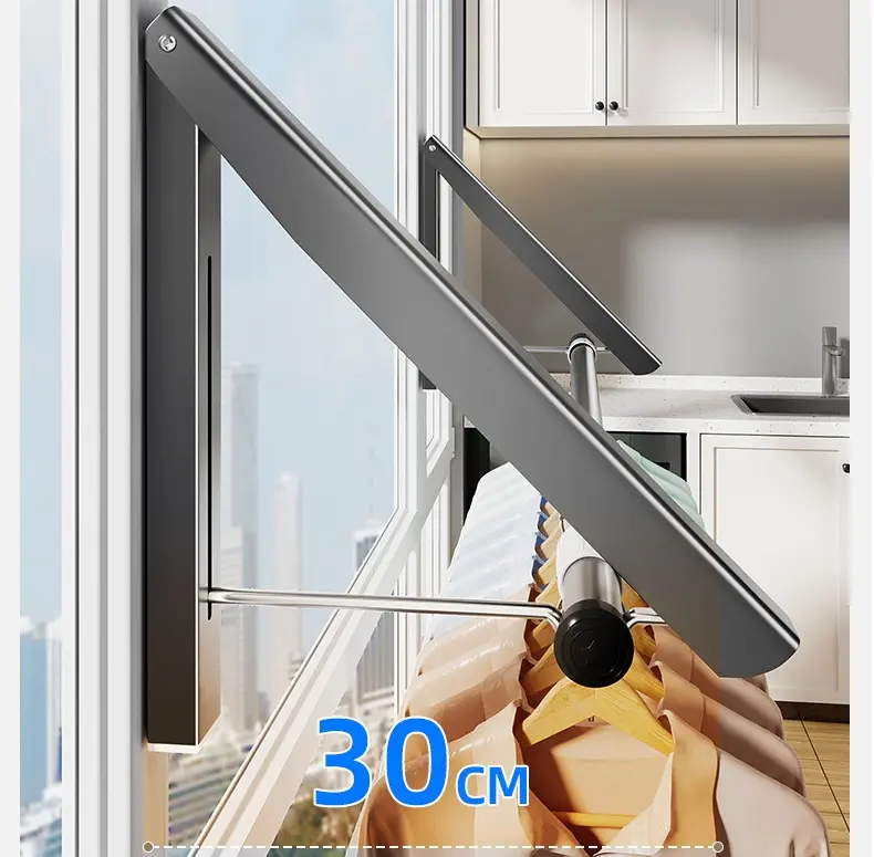 Wholesale Balcony perforation-free folding telescopic basking rod Manufacturer, Factories