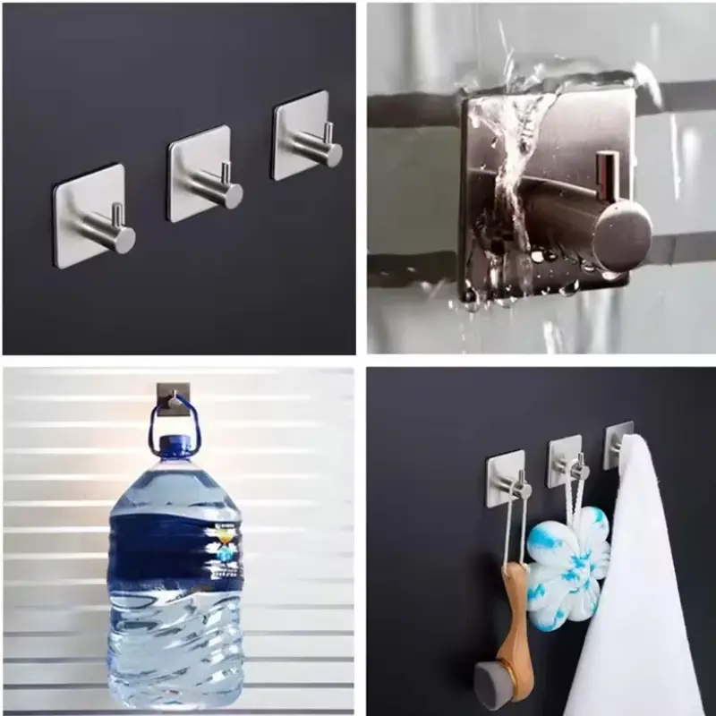 Wholesale Stainless Steel Bathroom Kitchen Adhesive Wall Hook Clothes Hook Manufacturer, Factory