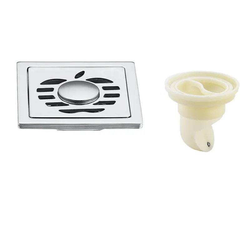 China Stainless steel square apple bathroom deodorant copper core floor drain Manufacturer, Factories