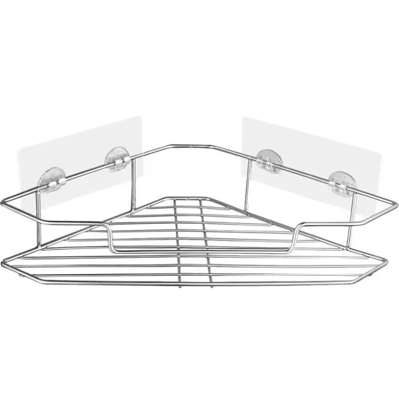 High-Quality Bathroom stainless steel triangular corner  Wall-mounted storage rack Factories, Suppliers