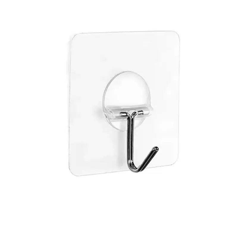 Wholesale Plastic Transparent Waterproof Bathroom Kitchen Wall Adhesive Hook Manufacturers, Factories