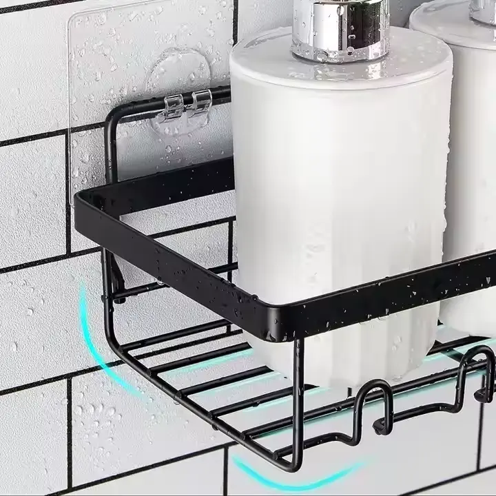 Wholesale Black Stainless Steel Bathroom Wall Mounted Shelves Shower Basket Manufacturer, Factories