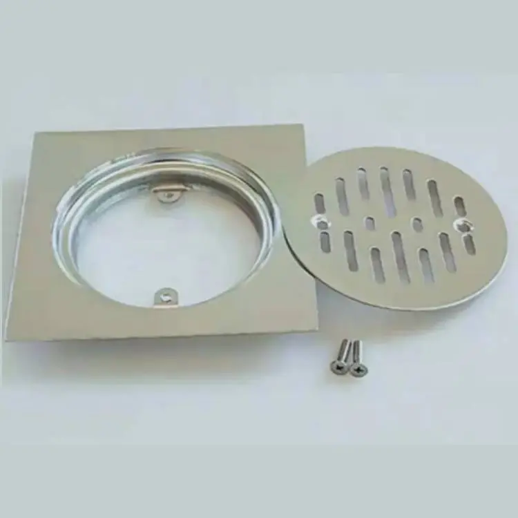 High-Quality Edgefold Square Stainless Steel Two-piece Floor Drain Set Factories, Supplier