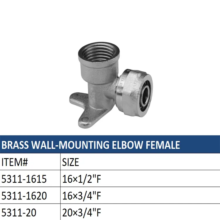 China Durable Brass WallMounting Elbow Fittings for Plumbing Manufacturer, Suppliers