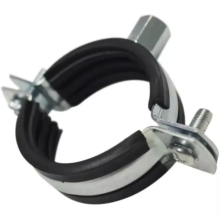 China Stainless Steel Metal strong adjustable Hose Pipe Clamps With Rubber Factories, Supplier