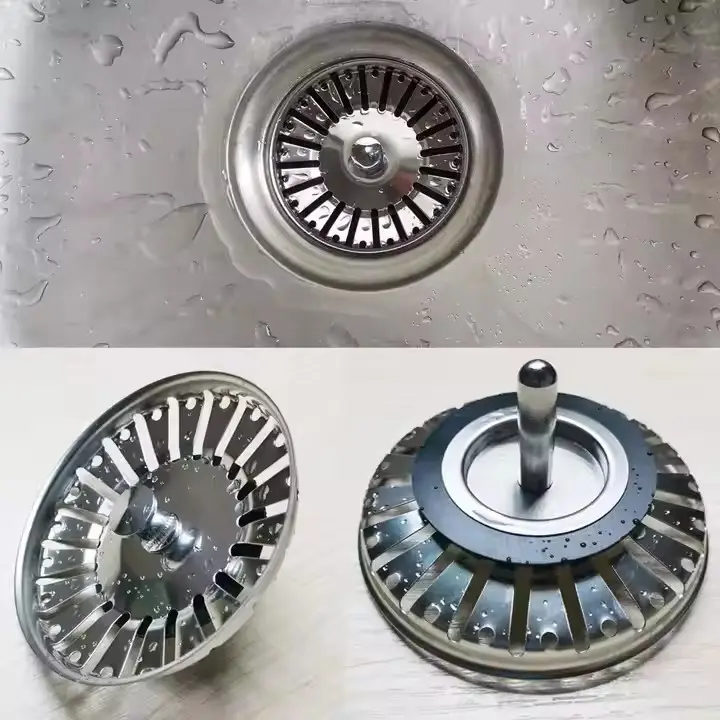 Stainless steel sink plug details