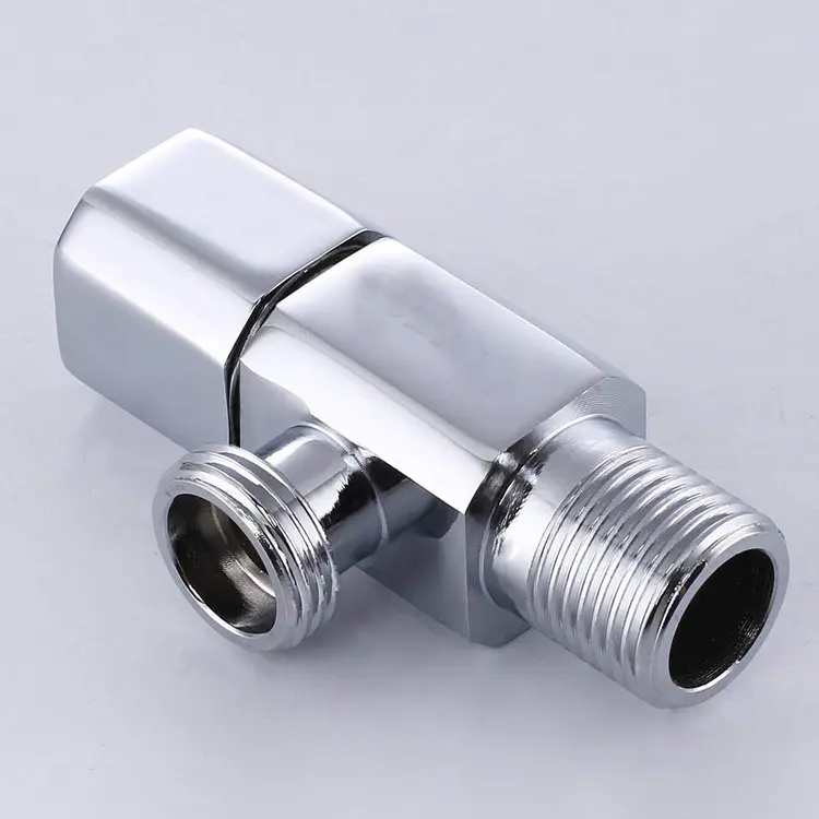 Wholesale Bathroom Kitchen 1/2 inch Chrome Plated Brass square Angle Valve Factory, Suppliers