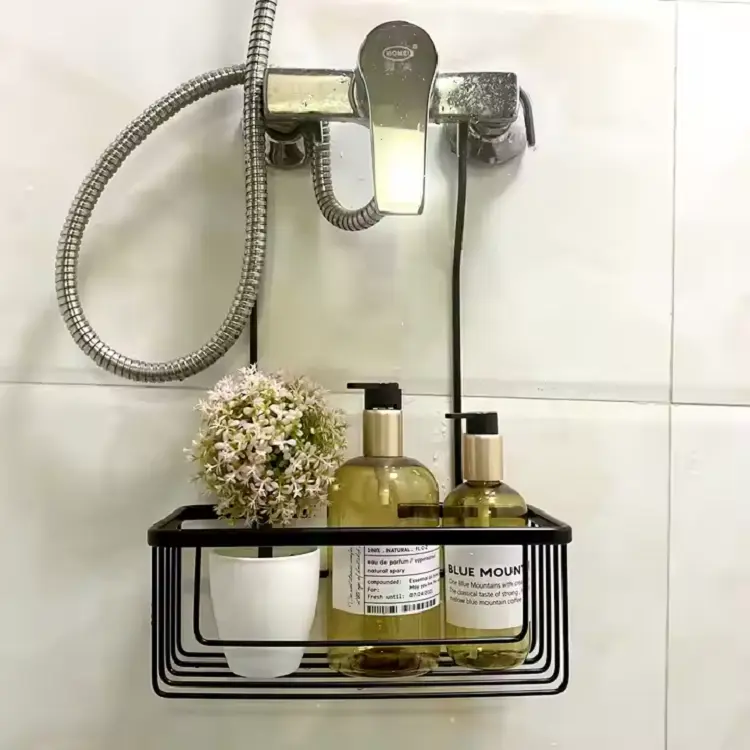 High-Quality Bathroom Organizer Hanging Over the Faucet Shower Caddy Shelf Basket Factory, Supplier
