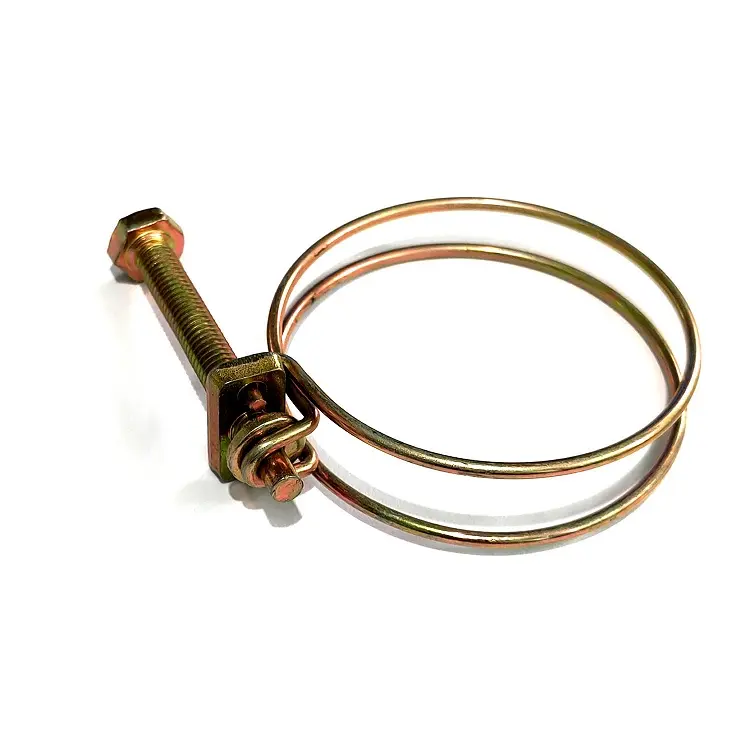 Wholesale Zinc Plated Loop Spring Band Type Squeeze Fuel Double Wire Hose Clamp Manufacturer, Factories
