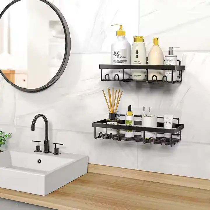 Wholesale Black Stainless Steel Bathroom Wall Mounted Shelves Shower Basket Manufacturer, Factories