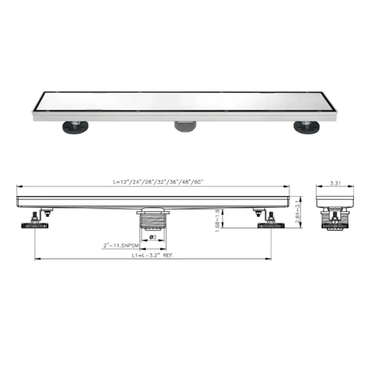 Wholesale Stainless Steel Linear Roof Floor Drains: Efficient Drainage Solutions-1 Manufacturer, Supplier