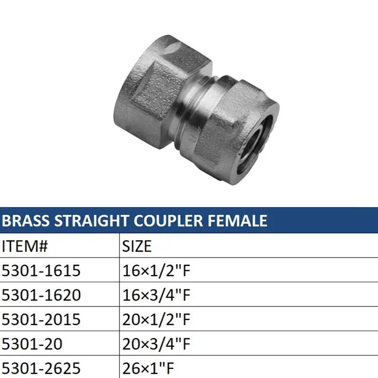 High-Quality High - Quality Brass Straight Female Coupler: Reliable Pipe Connection Solution Manufacturers, Factory