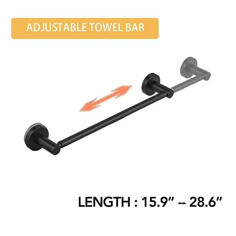 High-Quality Stainless steel bathroom kitchen adjustable towel rack Manufacturers, Supplier