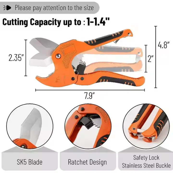 High-Quality plastic pipe Ratchet Cutter pipe tube scissors stool Factory, Suppliers