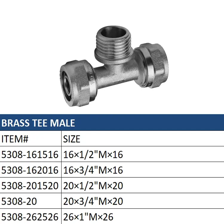 Wholesale Brass Tees Female Male Premium Plumbing Fittings Essentials Manufacturer, Suppliers