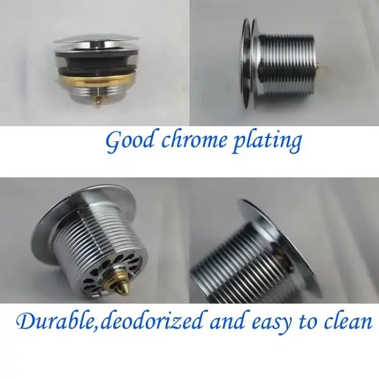 China Bathtub ejection drainer Brass Bathtub Drain Plug,athtub Shower Drain Hair Trap, drain and overflow Manufacturers, Suppliers