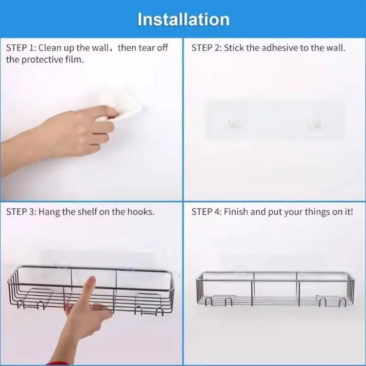 China Bathroom Shower Shelf Shower Basket Single Stainless Steel Shelves Manufacturer, Supplier