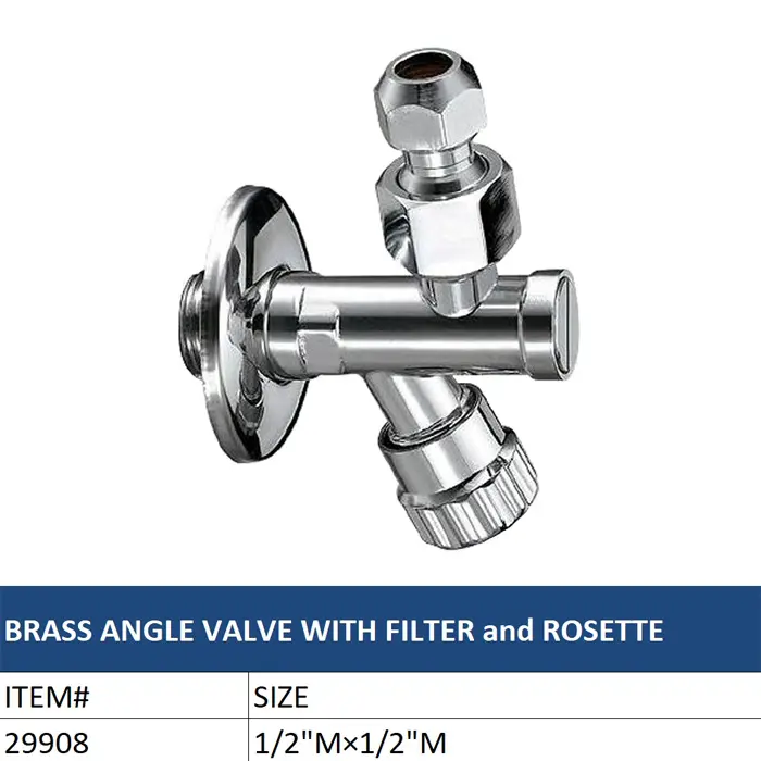 High-Quality Brass Ball Valve with Filter & Rosette - Precision Flow Control & Protection Manufacturers, Factories