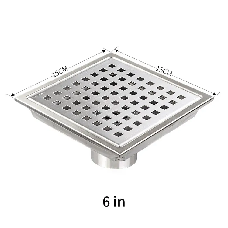 Wholesale American Style Floor Drain Anti-odor Artifact Square Grid Invisible Belt Flange Manufacturer, Factories