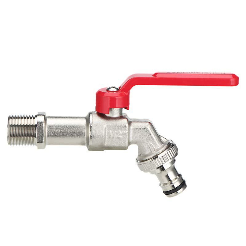 China Kitchen washing machine faucet brass double water tap Manufacturers, Supplier
