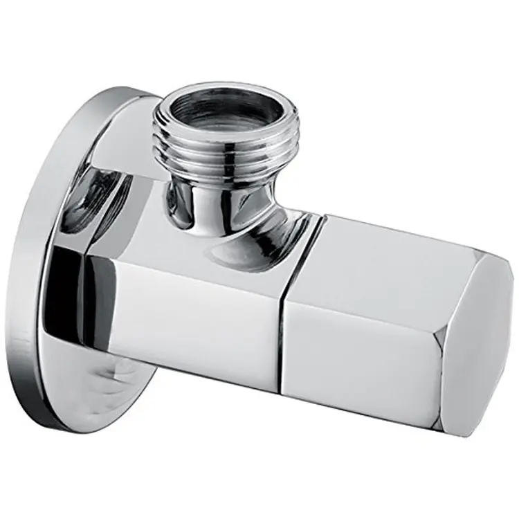 Wholesale Bathroom Kitchen 1/2 inch Chrome Plated Brass square Angle Valve Factory, Suppliers