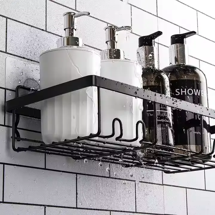 Wholesale Black Stainless Steel Bathroom Wall Mounted Shelves Shower Basket Manufacturer, Factories