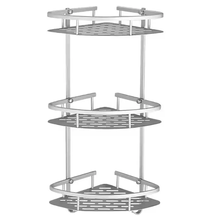 High-Quality Bathroom Kitchen Corner Wall Shelf 3 Layers Triangular Shower Caddy Bathroom corner shelf. Manufacturer, Supplier