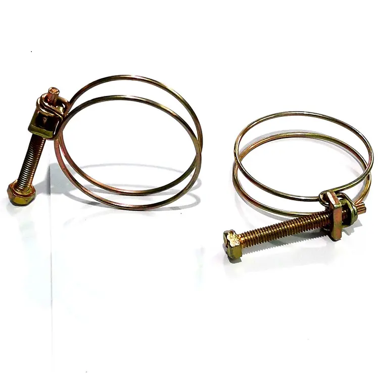 Wholesale Zinc Plated Loop Spring Band Type Squeeze Fuel Double Wire Hose Clamp Manufacturer, Factories