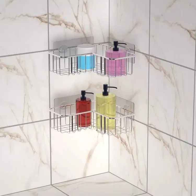 High-Quality Stylish Stainless Steel Wall-mounted Bathroom Corner Shelf Factory, Suppliers