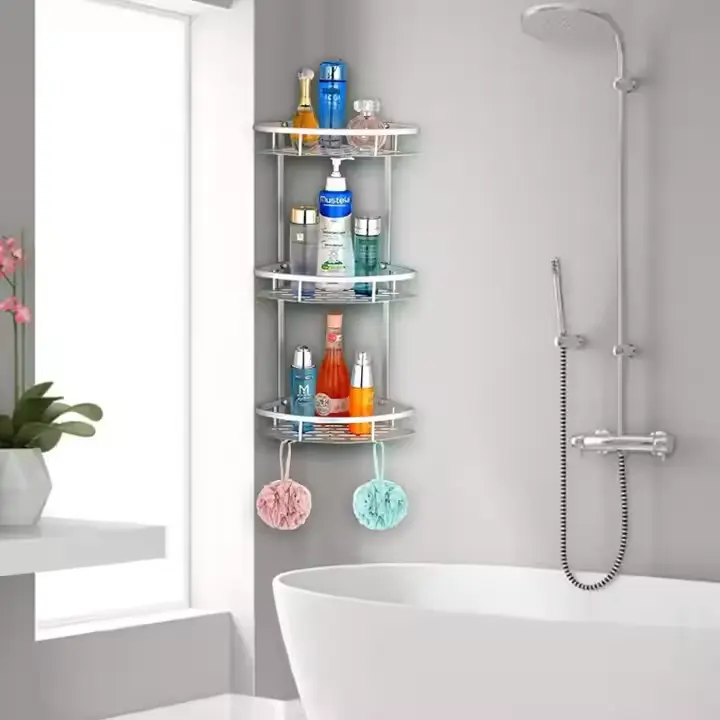 High-Quality Bathroom Kitchen Corner Wall Shelf 3 Layers Triangular Shower Caddy Bathroom corner shelf. Manufacturer, Supplier