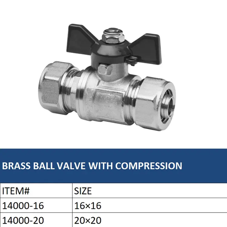 China Brass Ball Valve with Compression Fitting - Leak - Proof & Easy Installation Manufacturers, Suppliers