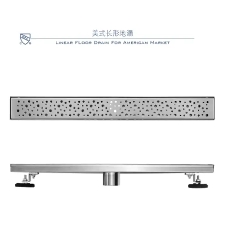 China Bathroom Linear Shower Drain with Cover Grid - Long Floor Grate Manufacturers, Factories