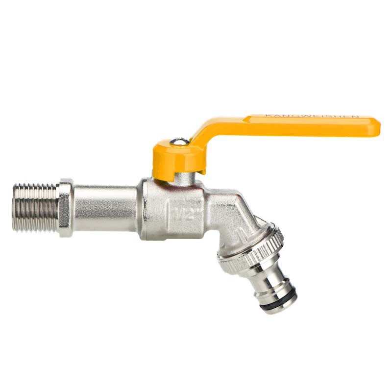 China Kitchen washing machine faucet brass double water tap Manufacturers, Supplier