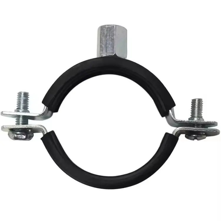 China Stainless Steel Metal strong adjustable Hose Pipe Clamps With Rubber Factories, Supplier