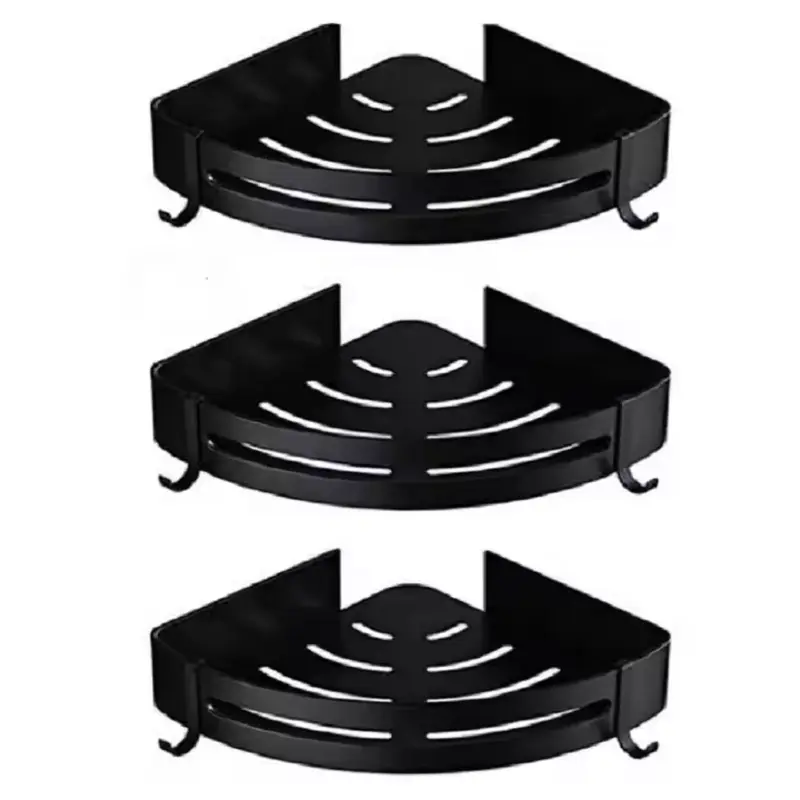 Wholesale Bathroom Stainless Steel Black Wall Mounted Shower Caddy Factories, Supplier