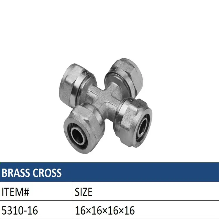 Wholesale Durable Brass Cross 16x16x16x16 for Pipe Interconnections Suppliers, Supplier