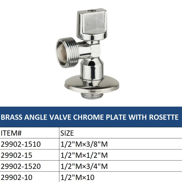 China Brass Angle Valve with Chrome Plate and Rosette Suppliers, Supplier