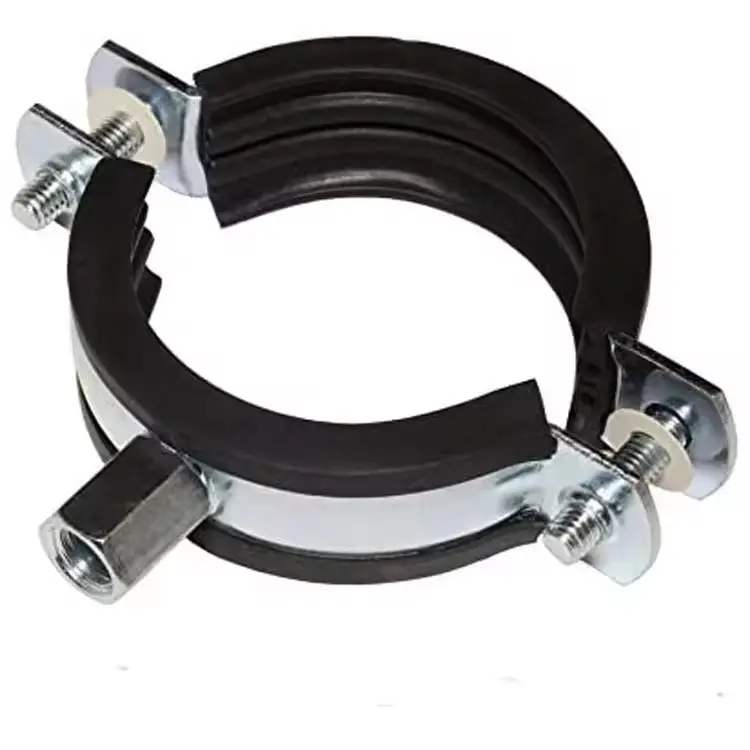 China Stainless Steel Metal strong adjustable Hose Pipe Clamps With Rubber Factories, Supplier